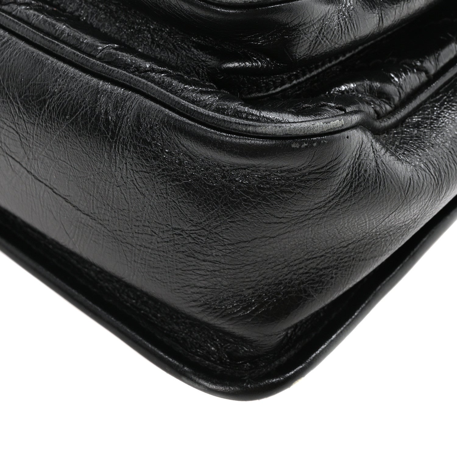 Saint Laurent Crinkled Calfskin Matelasse Monogram Medium Niki Chain Satchel Black 9 of 9