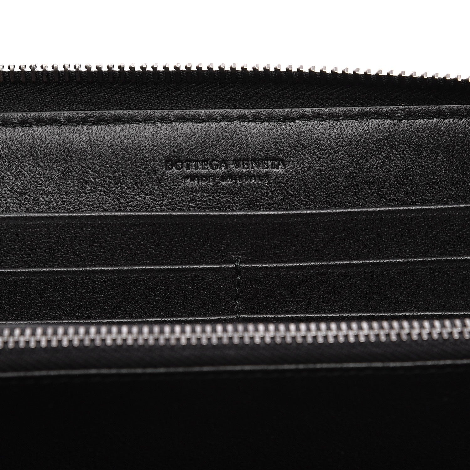 Bottega Veneta Nappa Intrecciato Zip Around Wallet Black 6 of 9