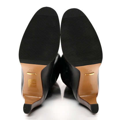 Gucci Deauville Calfskin Cinched Knee High Boots 38 Black 5 of 8