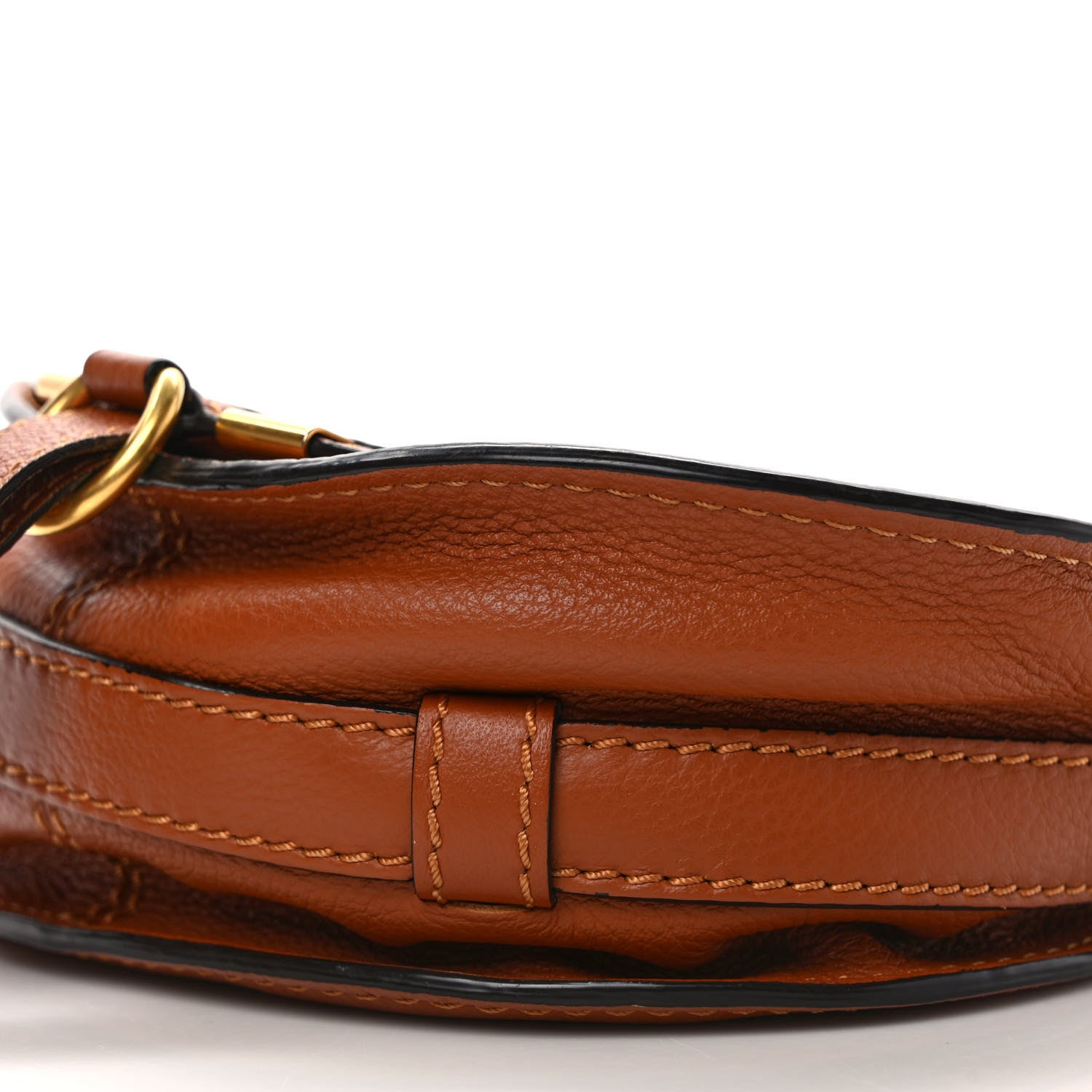 Chloe Grained Calfskin Small Marcie Saddle Bag Tan 9 of 9