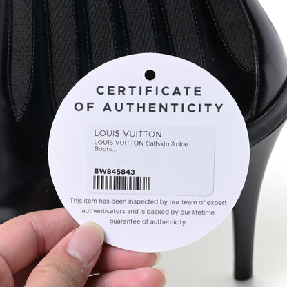 Louis Vuitton Calfskin Ankle Boots 40 Black 3 of 10