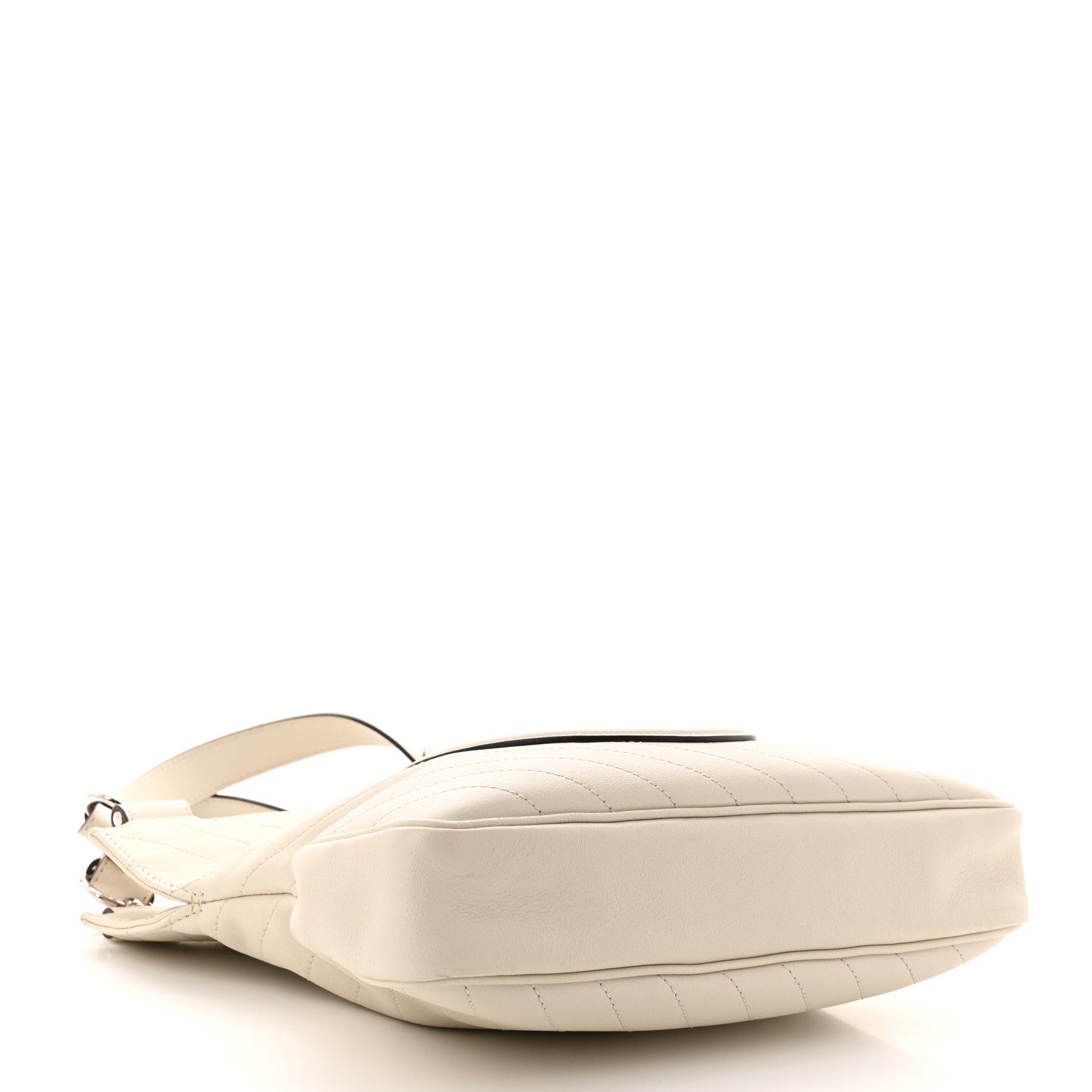 Gucci Sakai Be Green Calfskin Diagonal Stitched Small Blondie Tote Mystic White 4 of 11