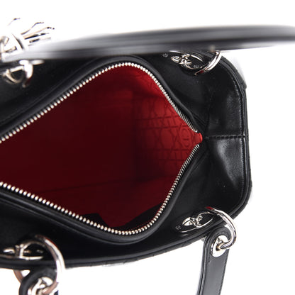Christian Dior Lambskin Cannage Medium Lady Dior Black 5 of 11