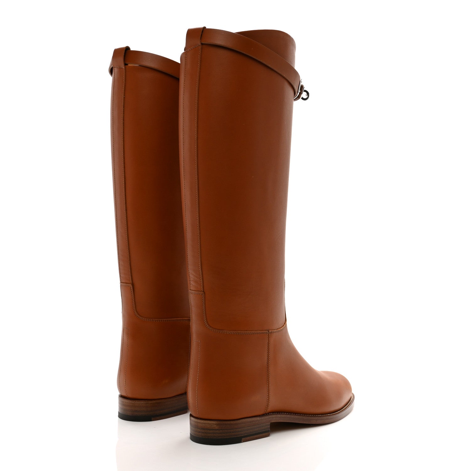 Hermes Heritage Calfskin Kelly Jumping Boots 36.5 Naturel 4 of 8