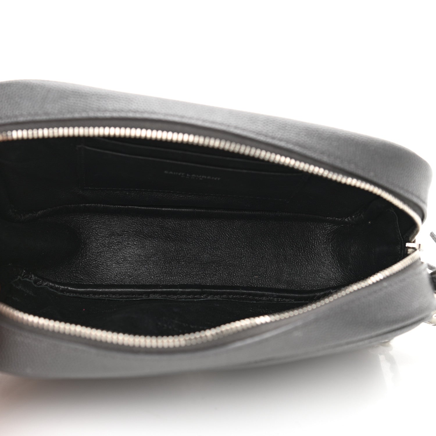 Saint Laurent Grain De Poudre Matelasse Monogram Mini Lou Camera Bag Asphalt 5 of 14