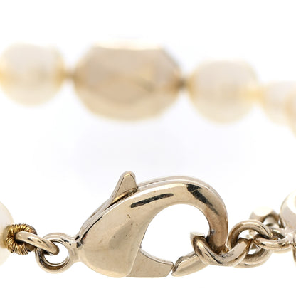 Chanel Pearl Bead CC Bracelet Gold 4 of 5