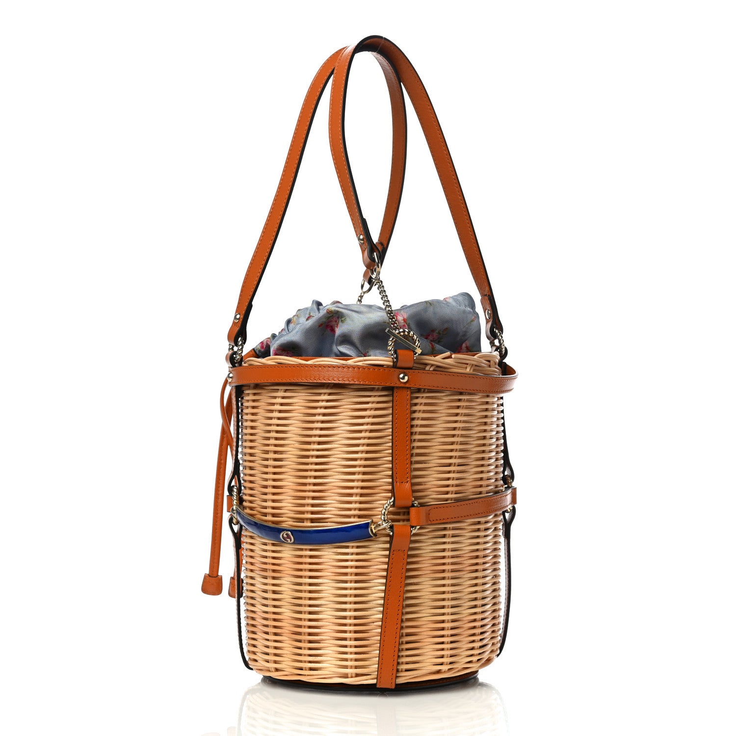 Gucci Wicker Bucket Bag Natural 4 of 12