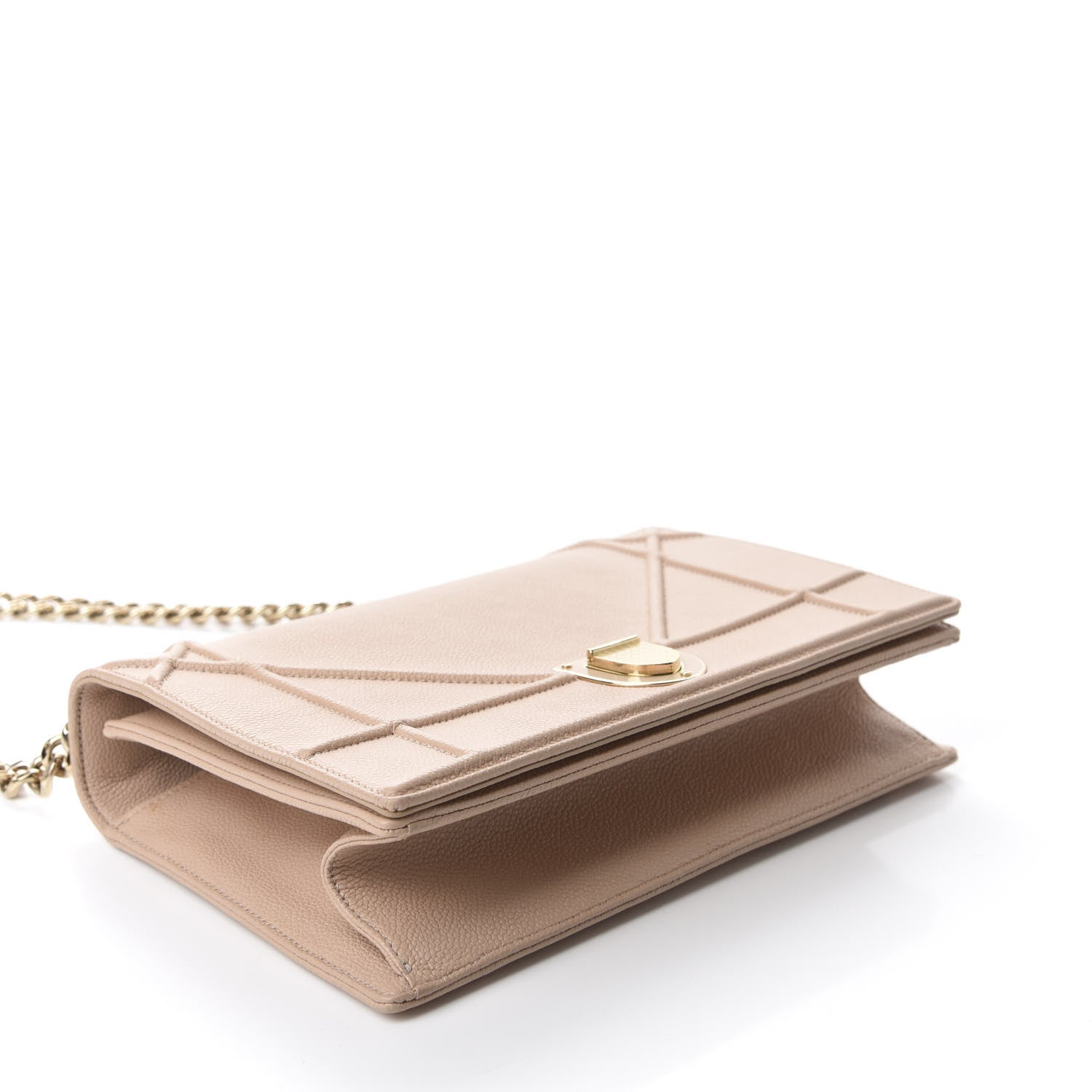 Christian Dior Grained Calfskin Medium Diorama Flap Bag Nude 4 of 11