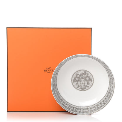 Hermes Porcelain Mosaique Au 24 Platine Cereal Bowl Set of 2 6 of 6