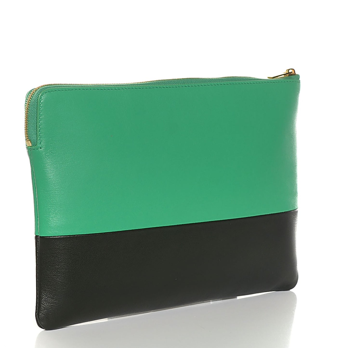 Lambskin Bi-Color Solo Clutch Pouch Palm