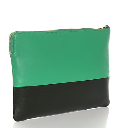 Celine Lambskin Bi-Color Solo Clutch Pouch Palm 3 of 9