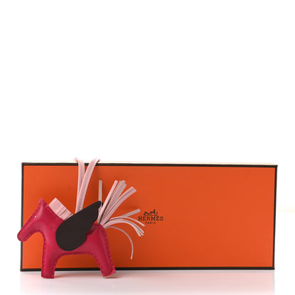 Hermes Milo Lambskin Grigri Rodeo Pegase Horse Bag Charm PM Framboise Rose Sakura Rouge Sellier 5 of 5