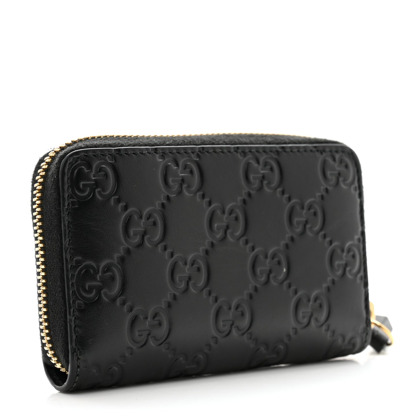 Guccissima Zip Around Coin Purse Wallet Black