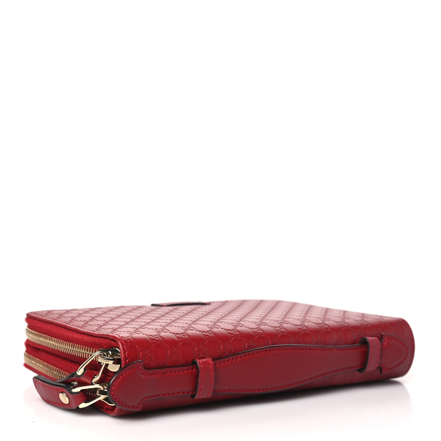 Gucci Microguccissima Zip Around Top Handle Travel Wallet Red 4 of 9
