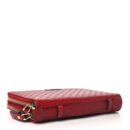 Gucci Microguccissima Zip Around Top Handle Travel Wallet Red 4 of 9