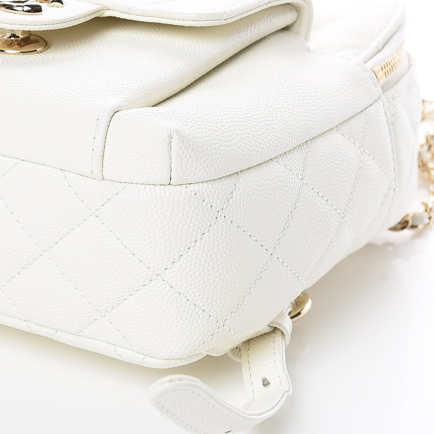 Caviar Quilted Small CC Day Backpack White