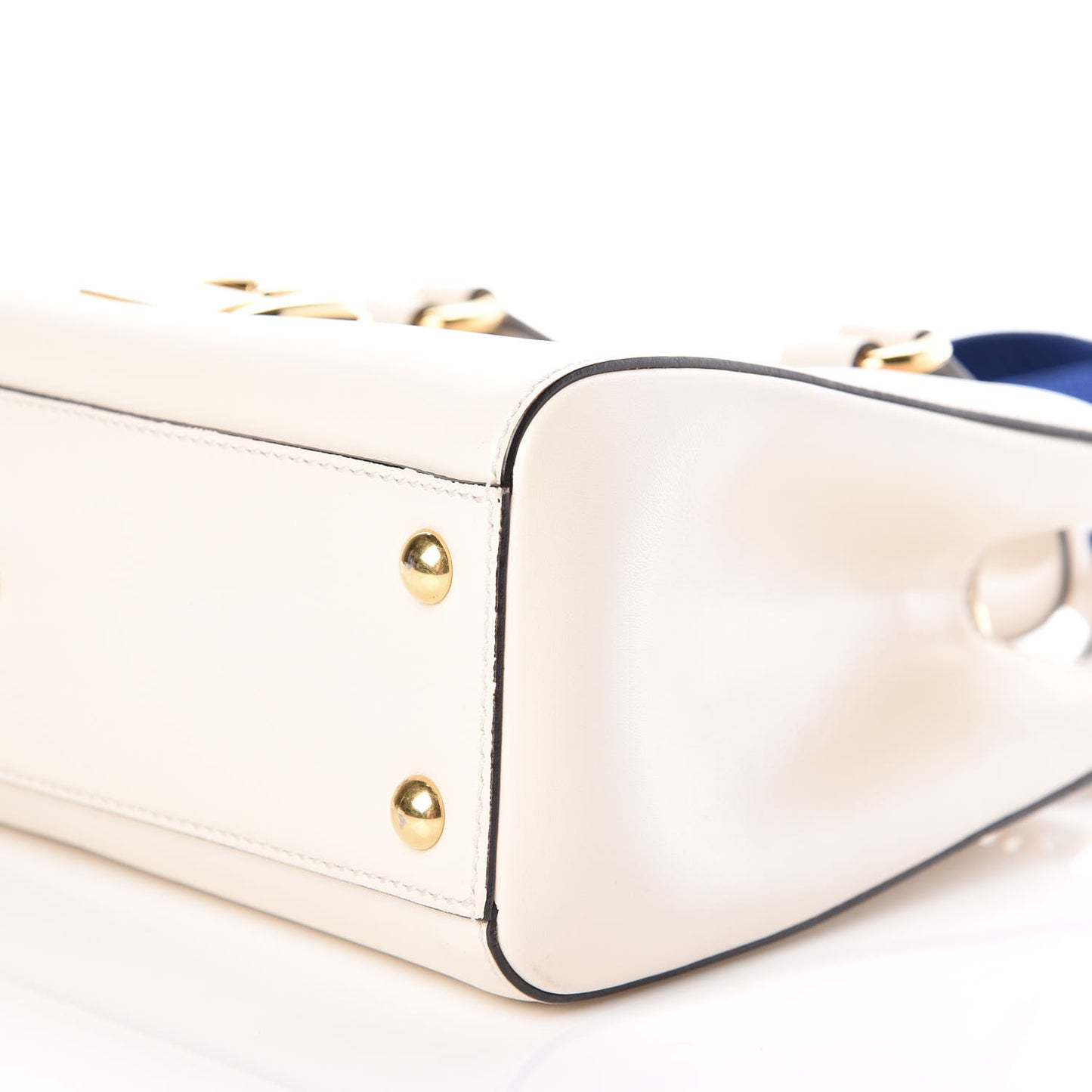 Calfskin Medium Sylvie Top Handle Tote White