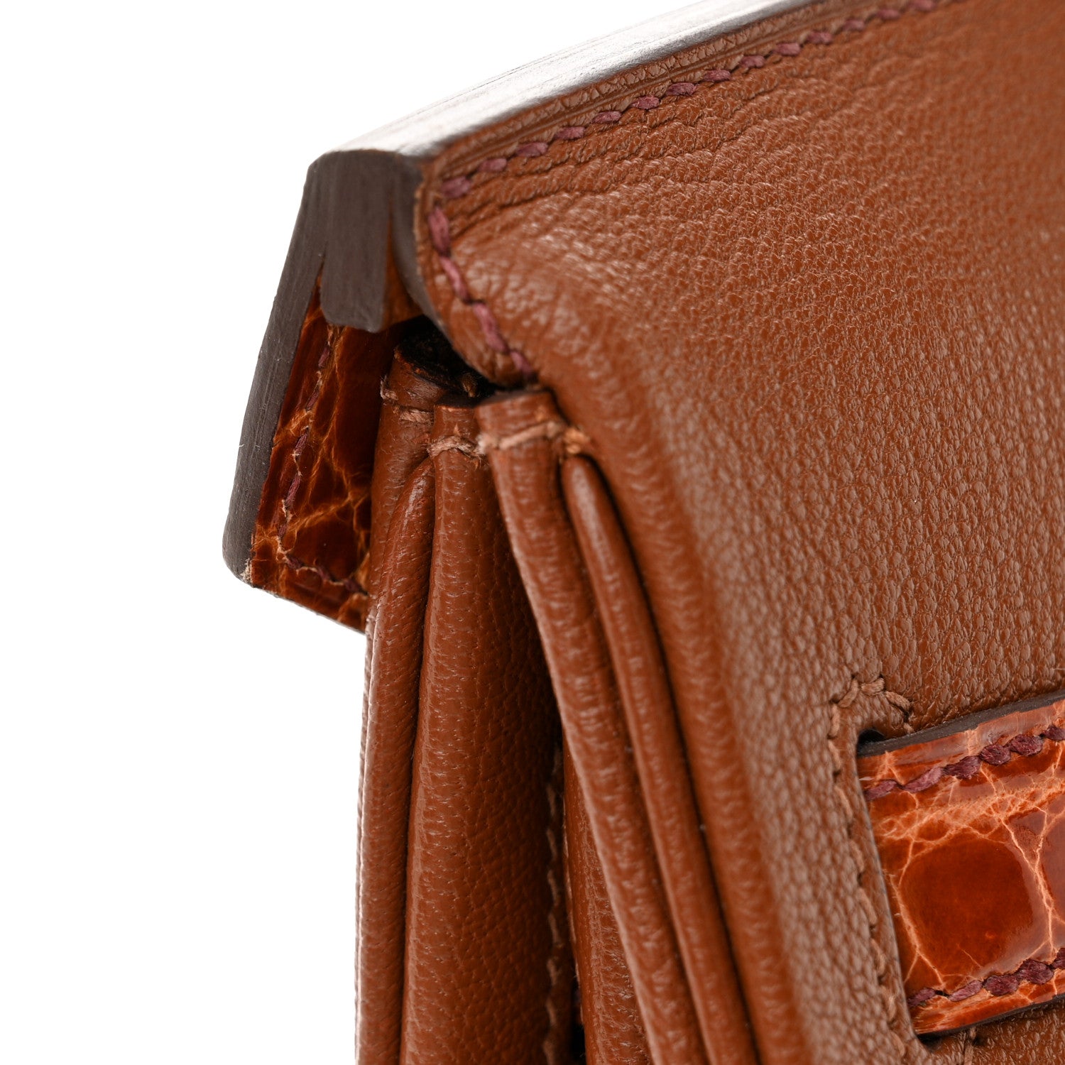 Hermes Chevre Mysore Shiny Niloticus Crocodile Birkin Touch 30 Noisette Etrusque 11 of 13