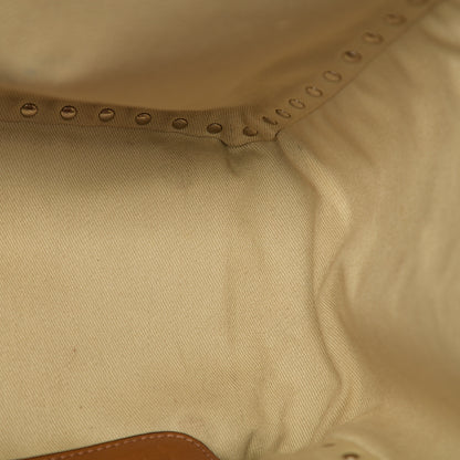 Valentino Garavani Textured Calfskin Medium Rockstud Tote Camel 10 of 14