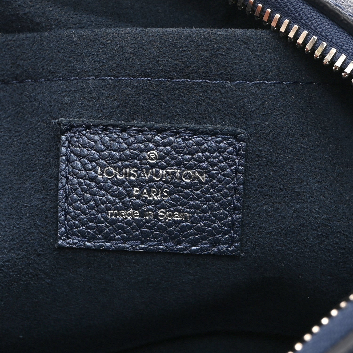 Louis Vuitton Metallic Empreinte Monogram Giant Speedy Bandouliere 20 Navy Nacre 6 of 9