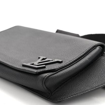 Louis Vuitton Grained Calfskin Aerogram Takeoff Sling Black 10 of 11
