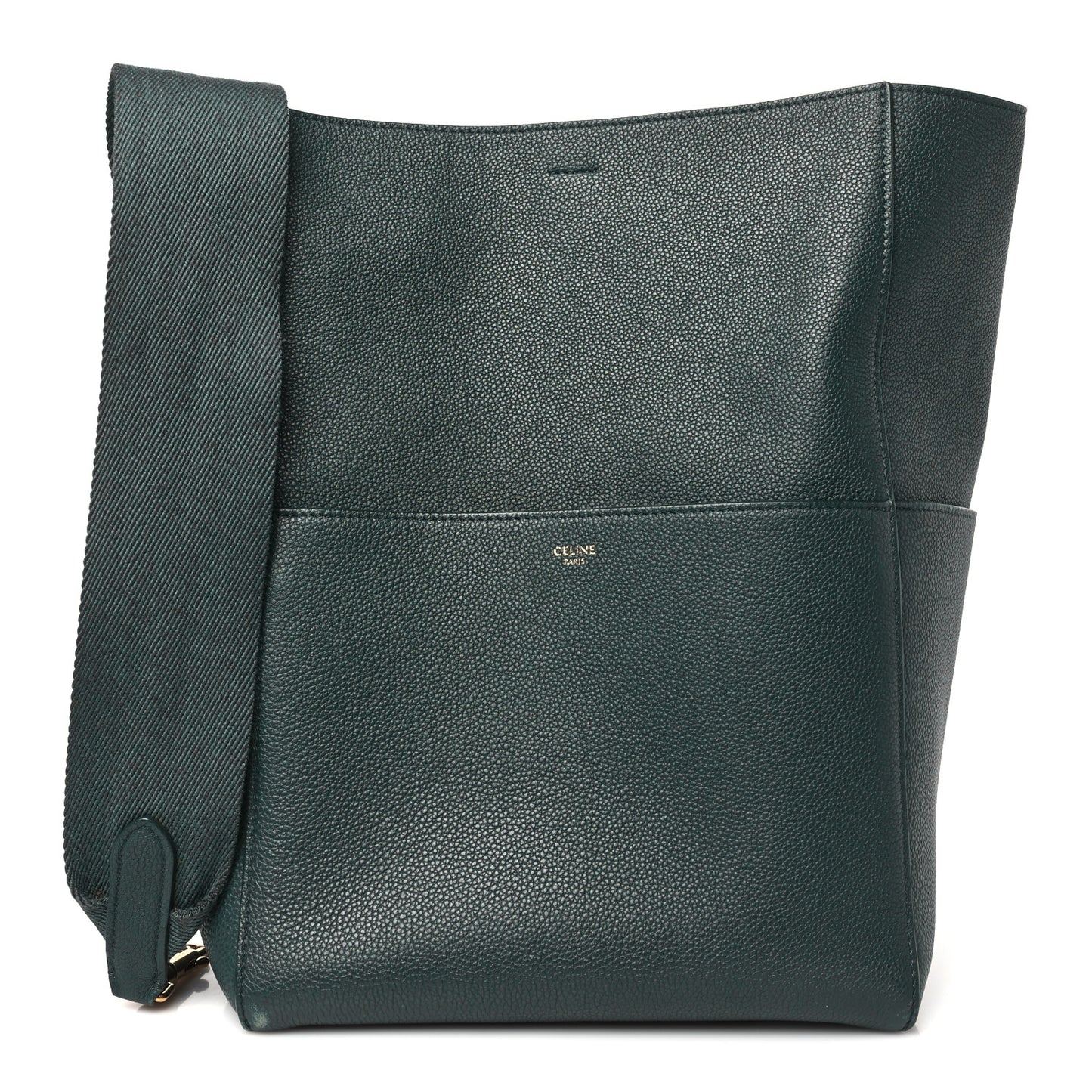 Soft Grained Calfskin Sangle Bucket Bag Amazone
