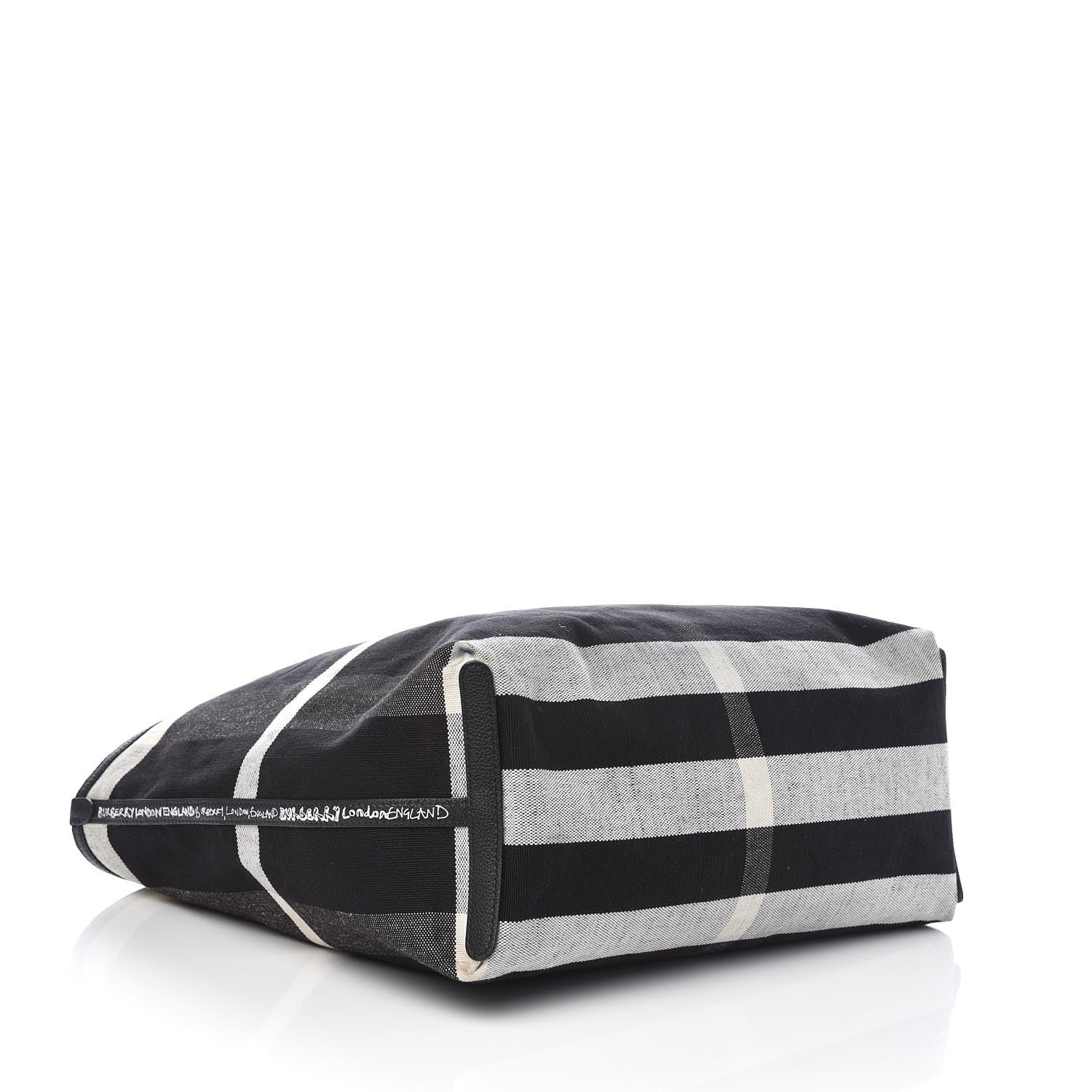 Burberry Coated Canvas Mega Check Sketchbook Medium Reversible Doodle Tote Black 8 of 10