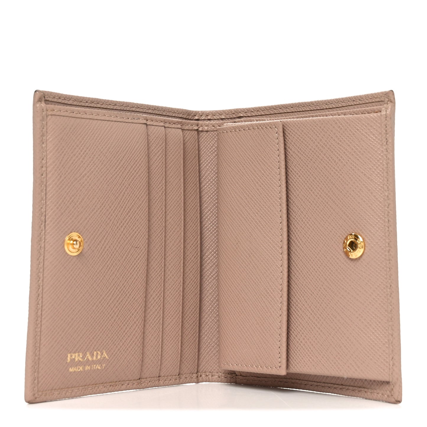 Saffiano Metal Bi-Fold Wallet Cammeo