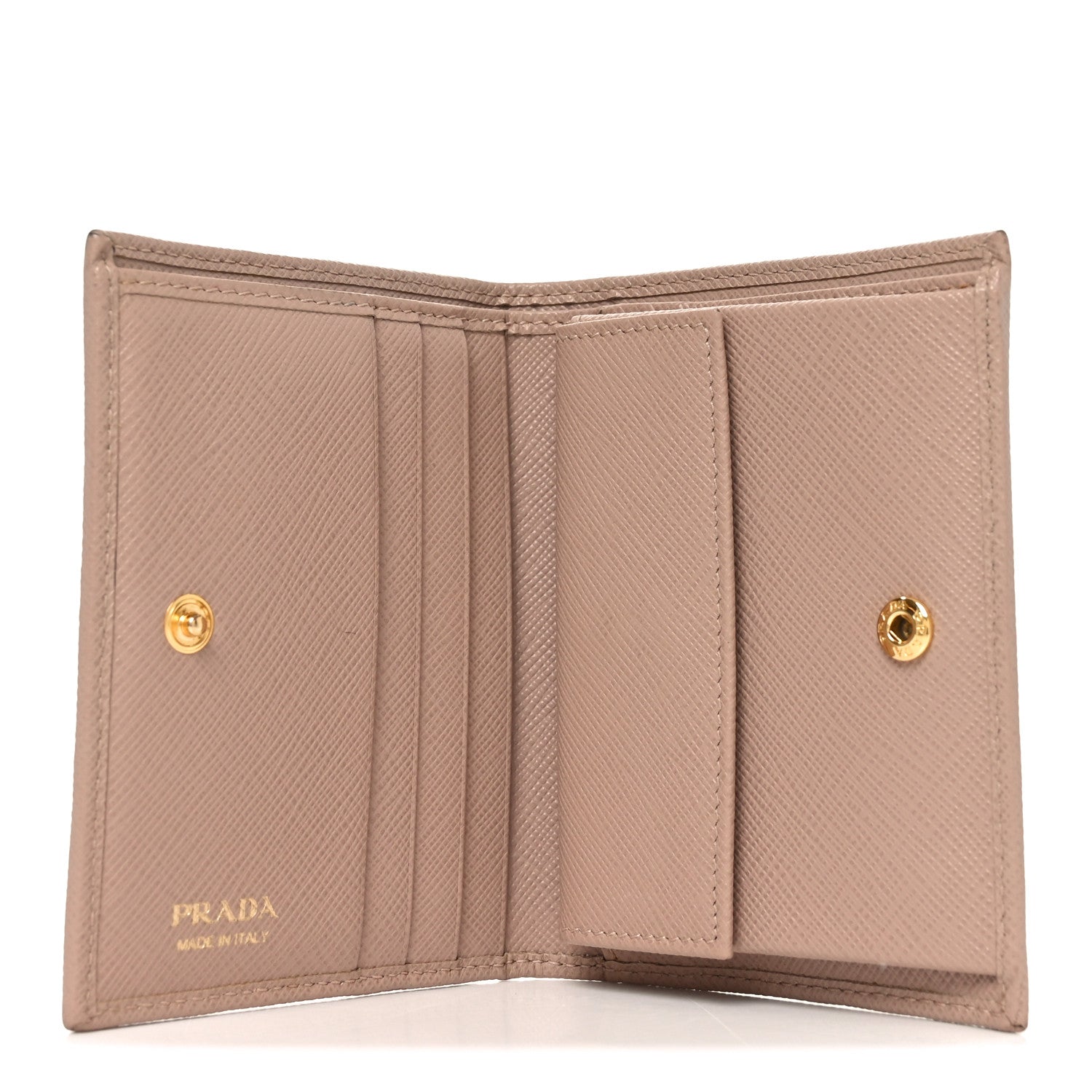 Prada Saffiano Metal Bi-Fold Wallet Cammeo 5 of 9