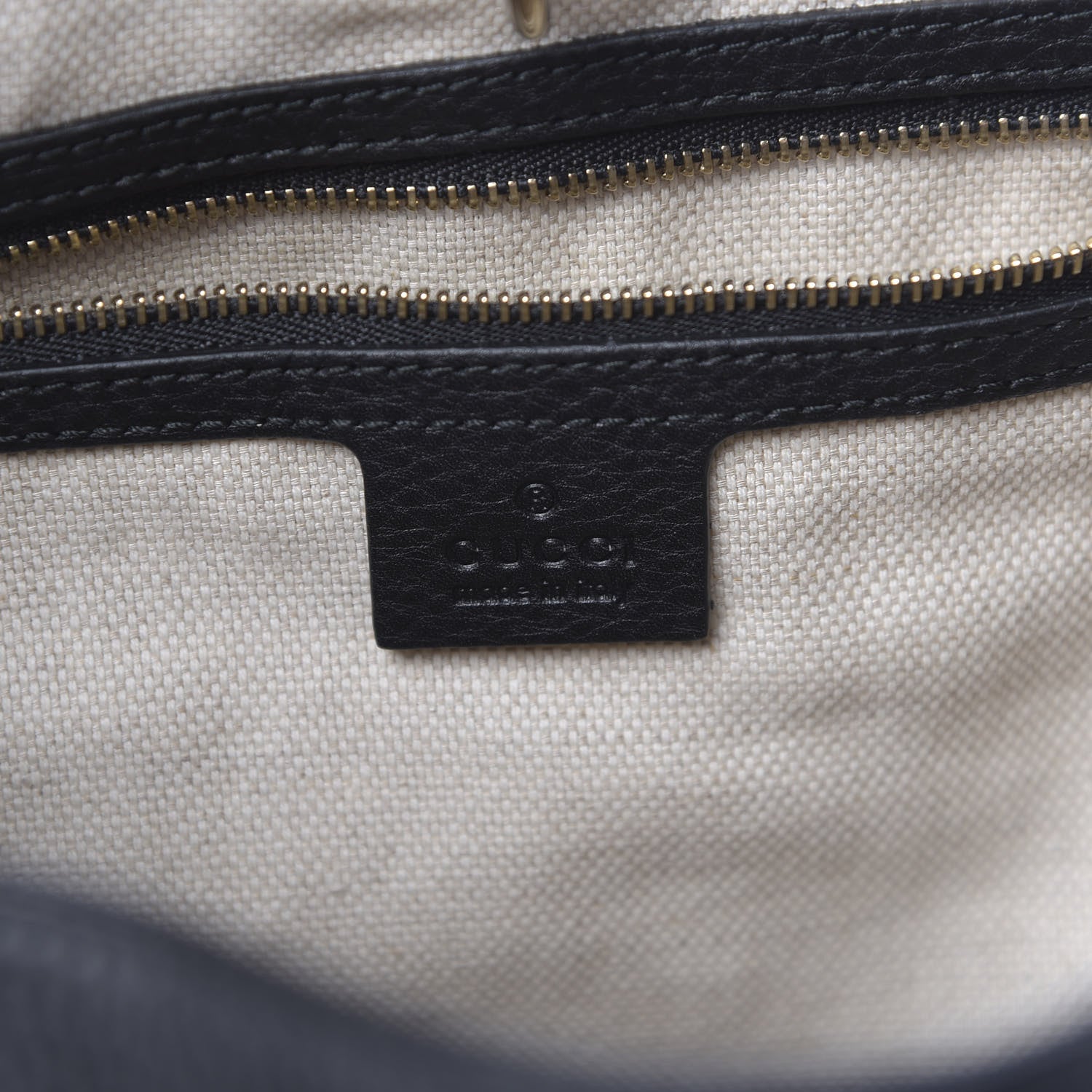 Gucci Pebbled Calfskin Medium Soho Chain Shoulder Bag Black 6 of 10