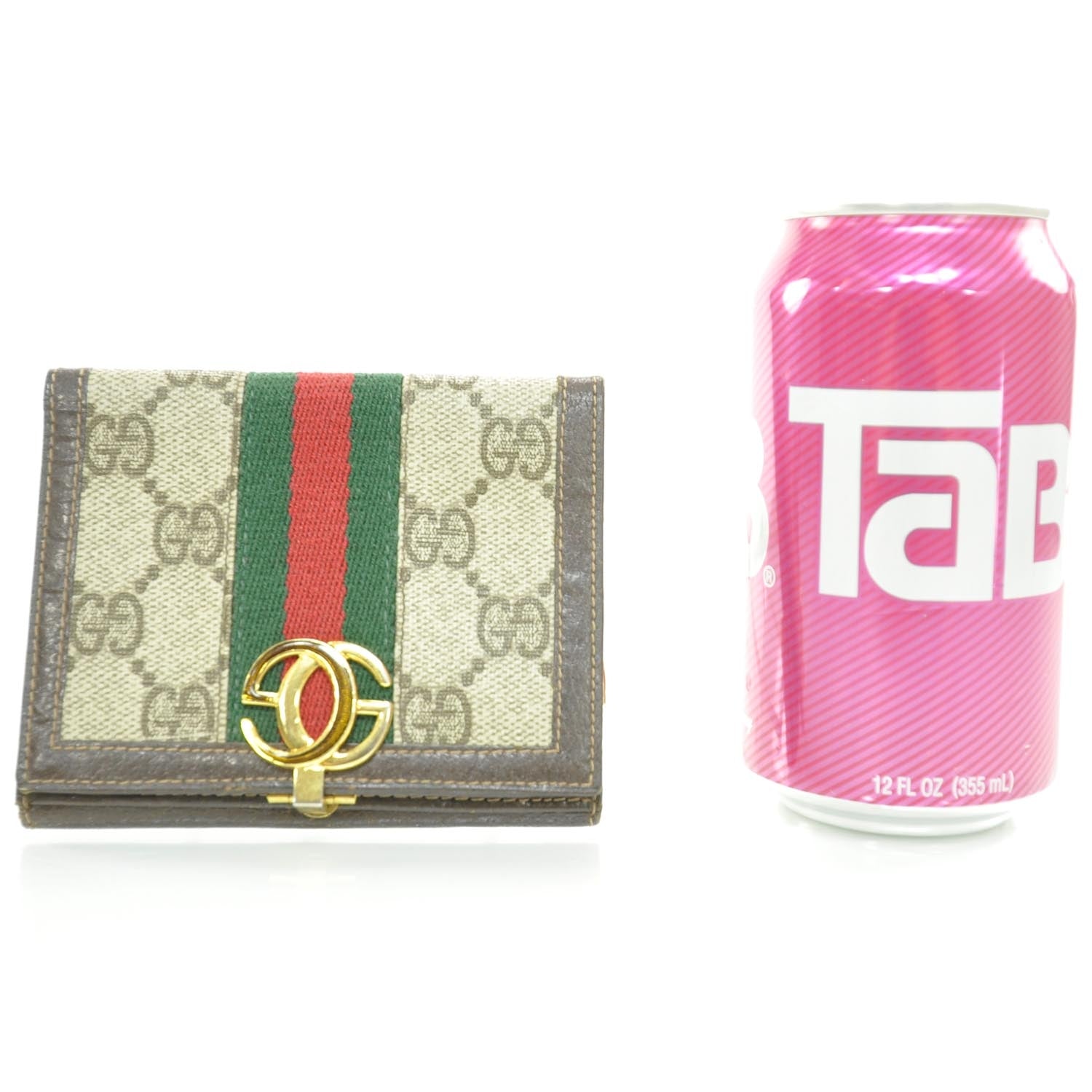 Gucci Monogram Web French Wallet Brown 2 of 7