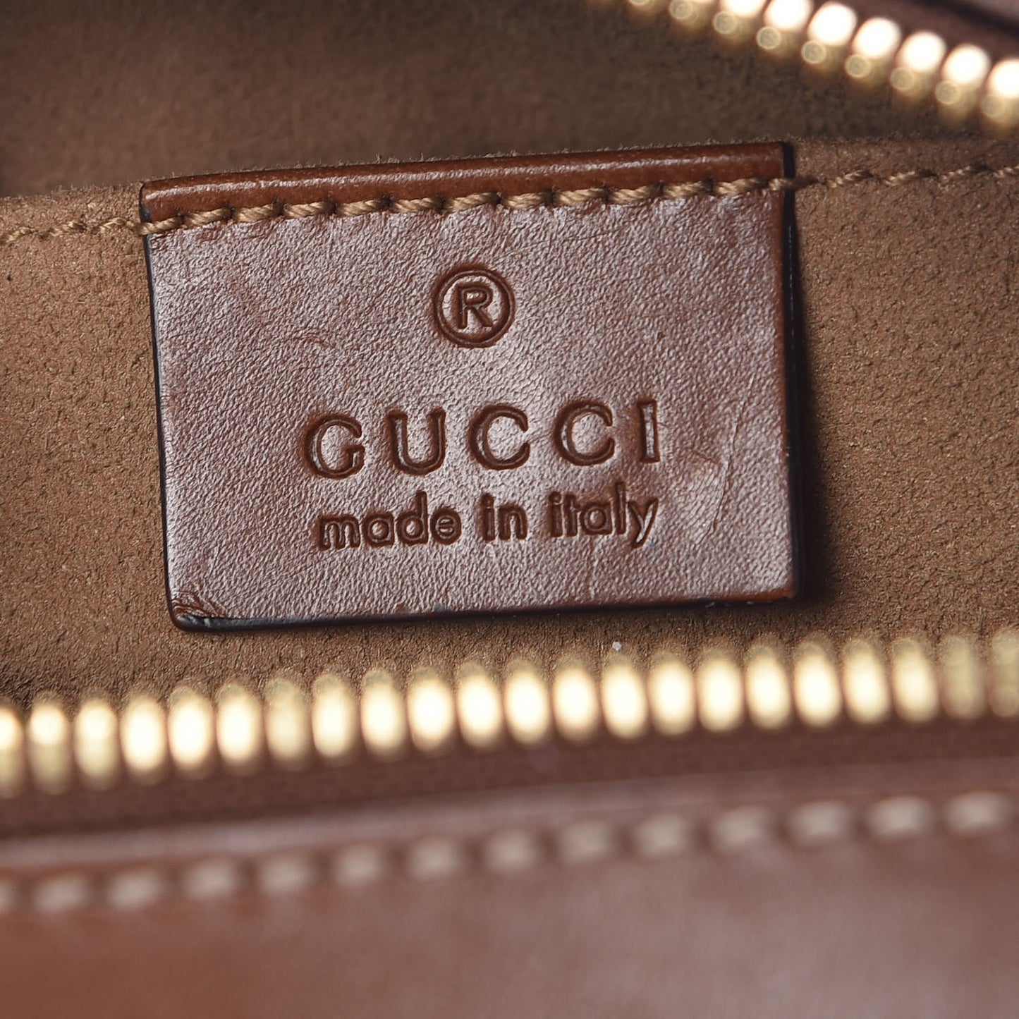 GG Supreme Monogram Cuoio Toscano Mini Chain Shoulder Bag Beige Ebony Cuir