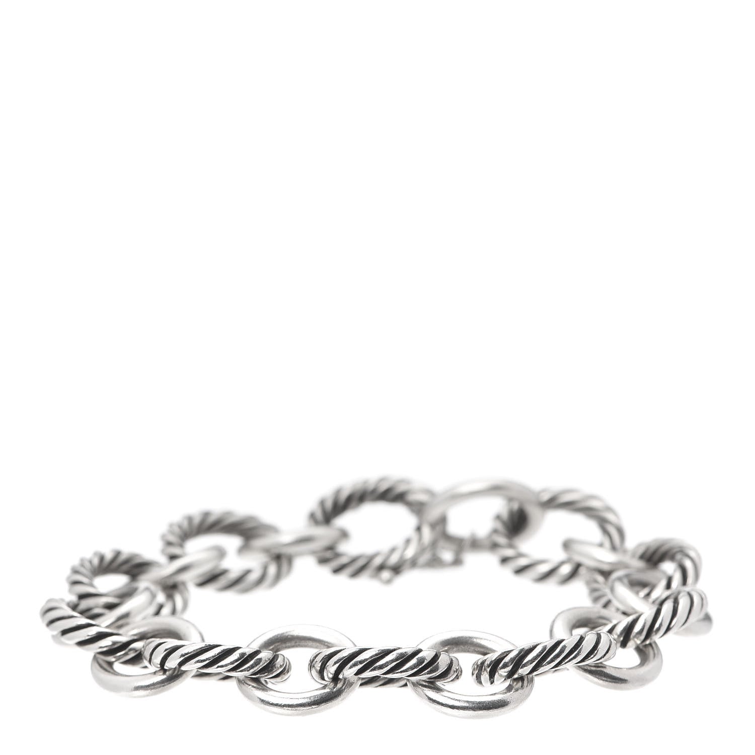 David Yurman Sterling Silver 12mm Large Oval Link Bracelet 1 of 5
