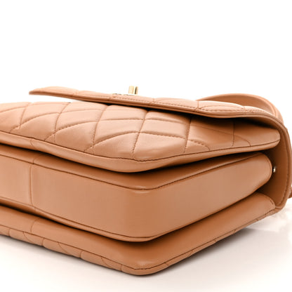 Chanel Lambskin Quilted Small Trendy CC Flap Dual Handle Bag Camel 10 of 12