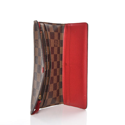 Louis Vuitton Damier Ebene Josephine Wallet Red 6 of 11