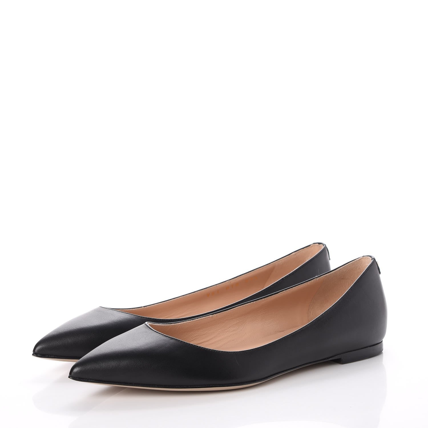 Valentino Garavani Nappa Rockstud Pointy Toe Ballerina Flats 37.5 Black 3 of 9