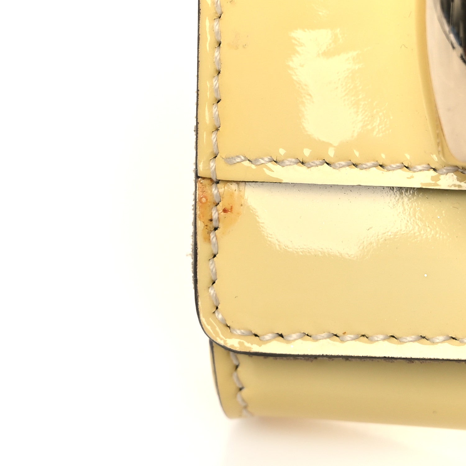 Gucci Patent Romy Clutch Off White 7 of 12