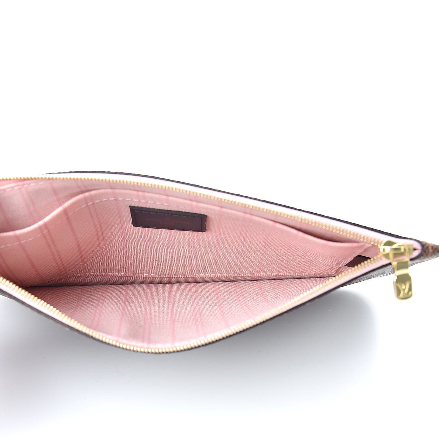Damier Ebene Neverfull MM GM Pochette Rose Ballerine