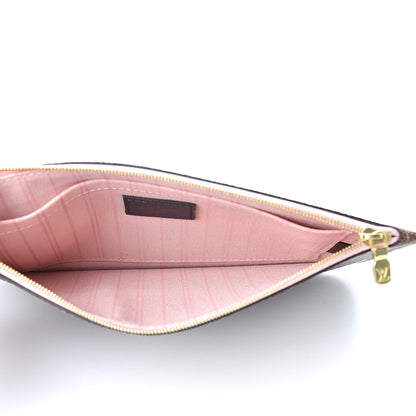 Louis Vuitton Damier Ebene Neverfull MM GM Pochette Rose Ballerine 5 of 8