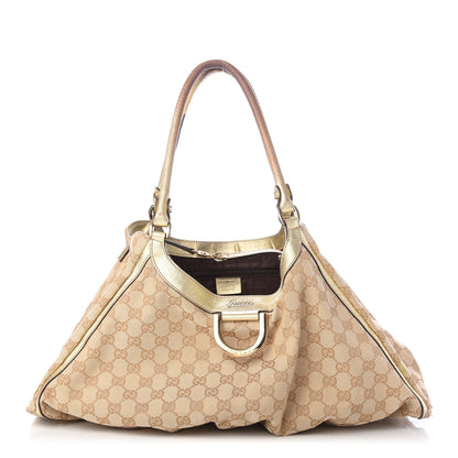 Gucci Monogram Large D Gold Hobo Metallic Gold 1 of 14