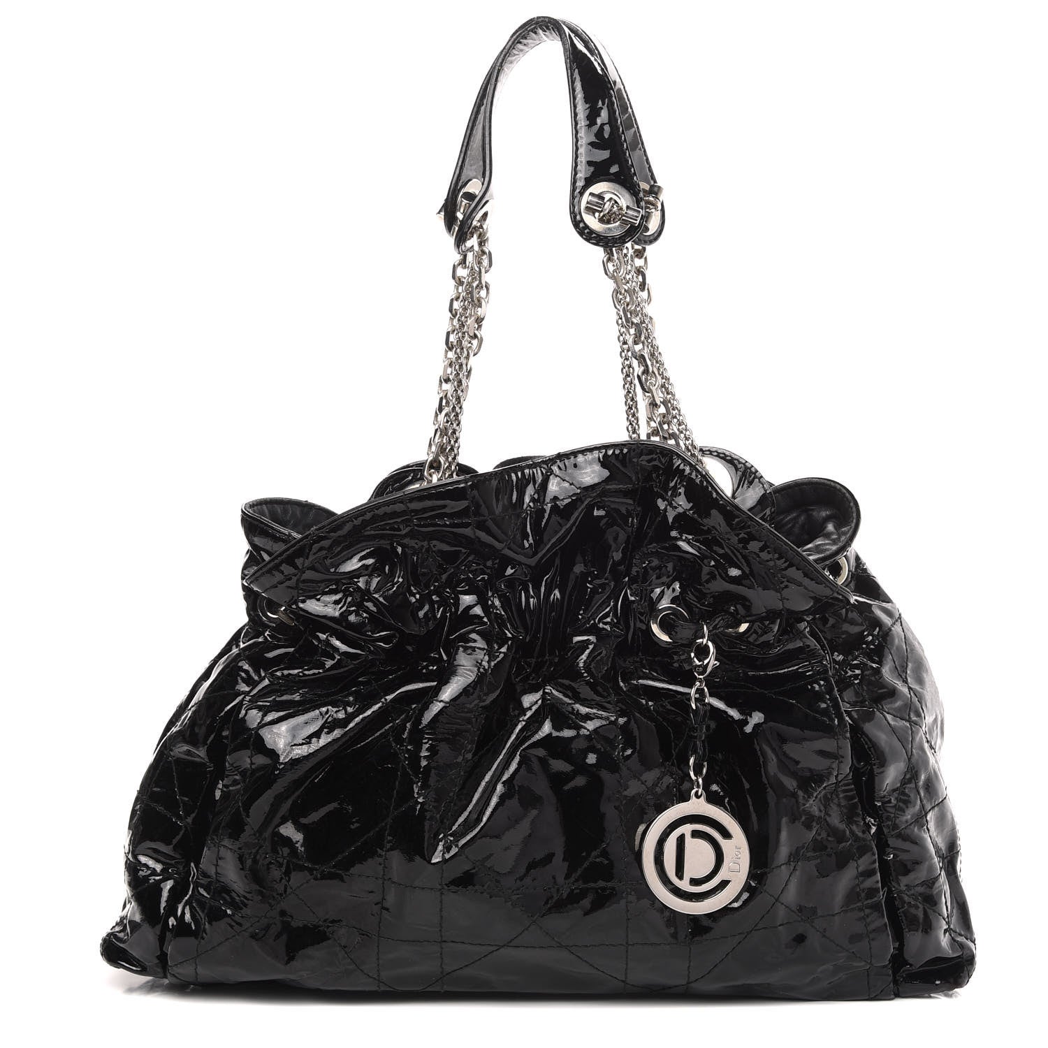 Christian Dior Patent Cannage Medium Le Trente Tote Black 1 of 10