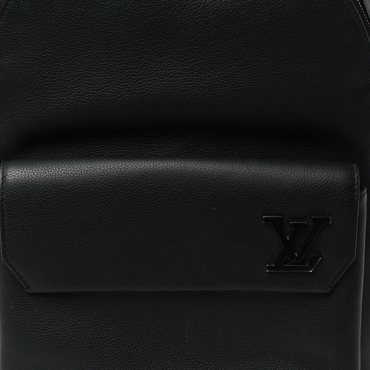 Louis Vuitton Grained Calfskin Aerogram Takeoff Backpack Black 7 of 10