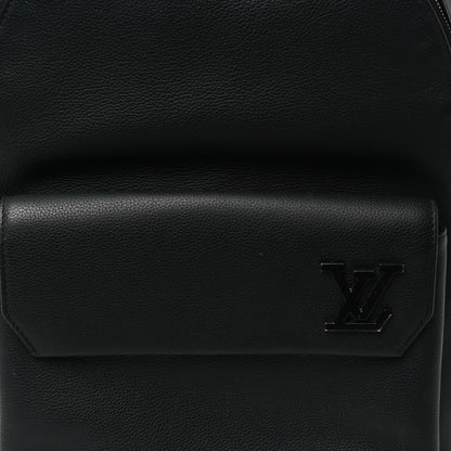Louis Vuitton Grained Calfskin Aerogram Takeoff Backpack Black 7 of 10