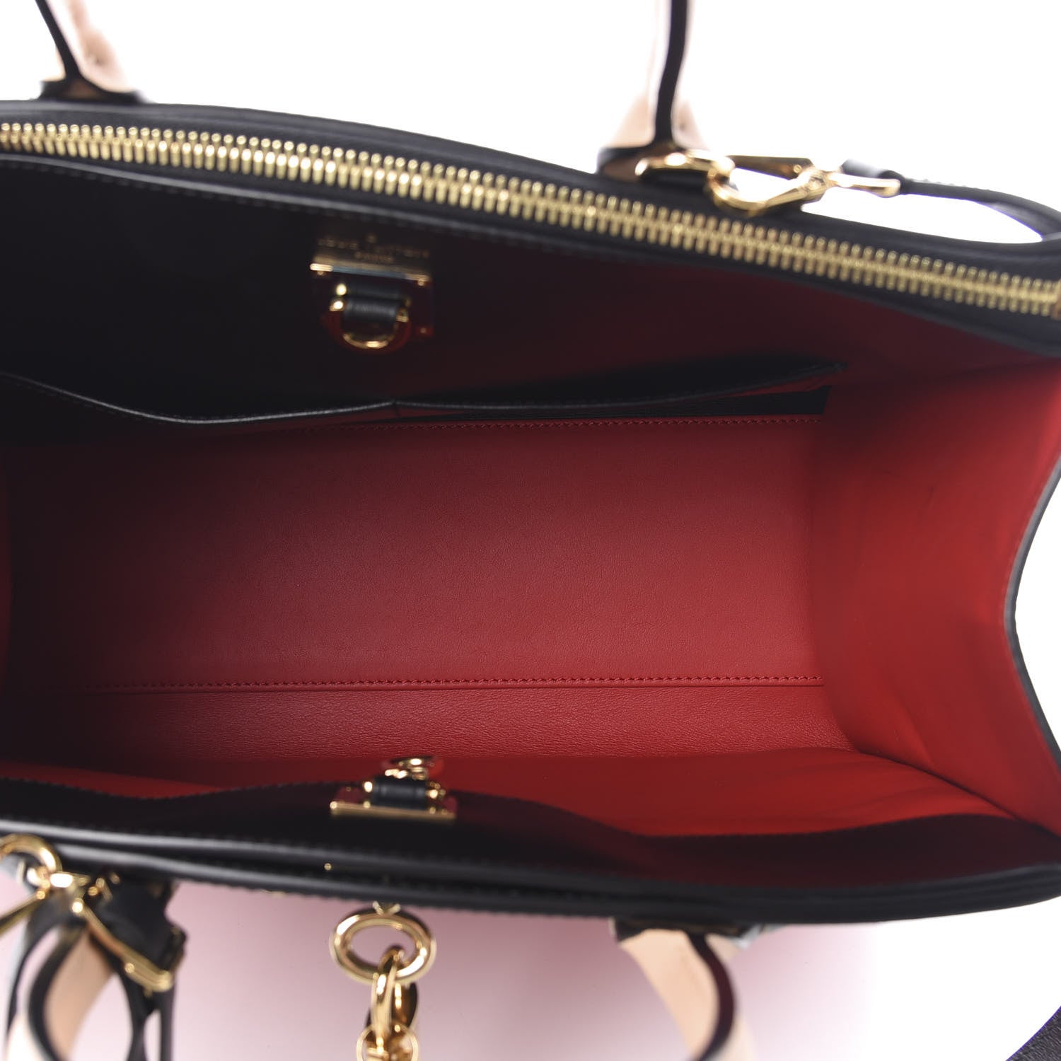 Louis Vuitton Calfskin City Steamer MM Rouge Black 5 of 14