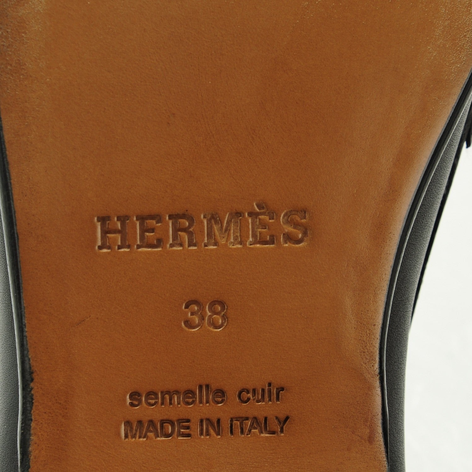 Hermes Tuscan Calfskin Kennedy Moccasin Loafers 38 Black 6 of 8