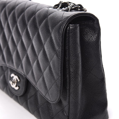 Chanel Caviar Quilted Jumbo Single Flap Black 15 of 17