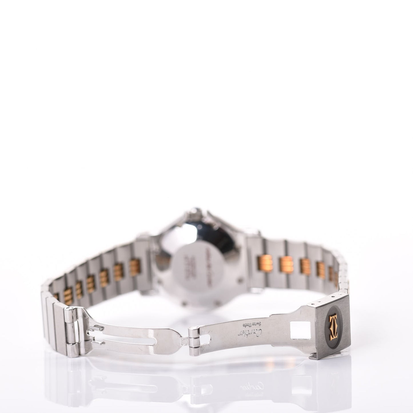 Stainless Steel 18K Yellow Gold 29mm Santos Octagon Quartz Watch