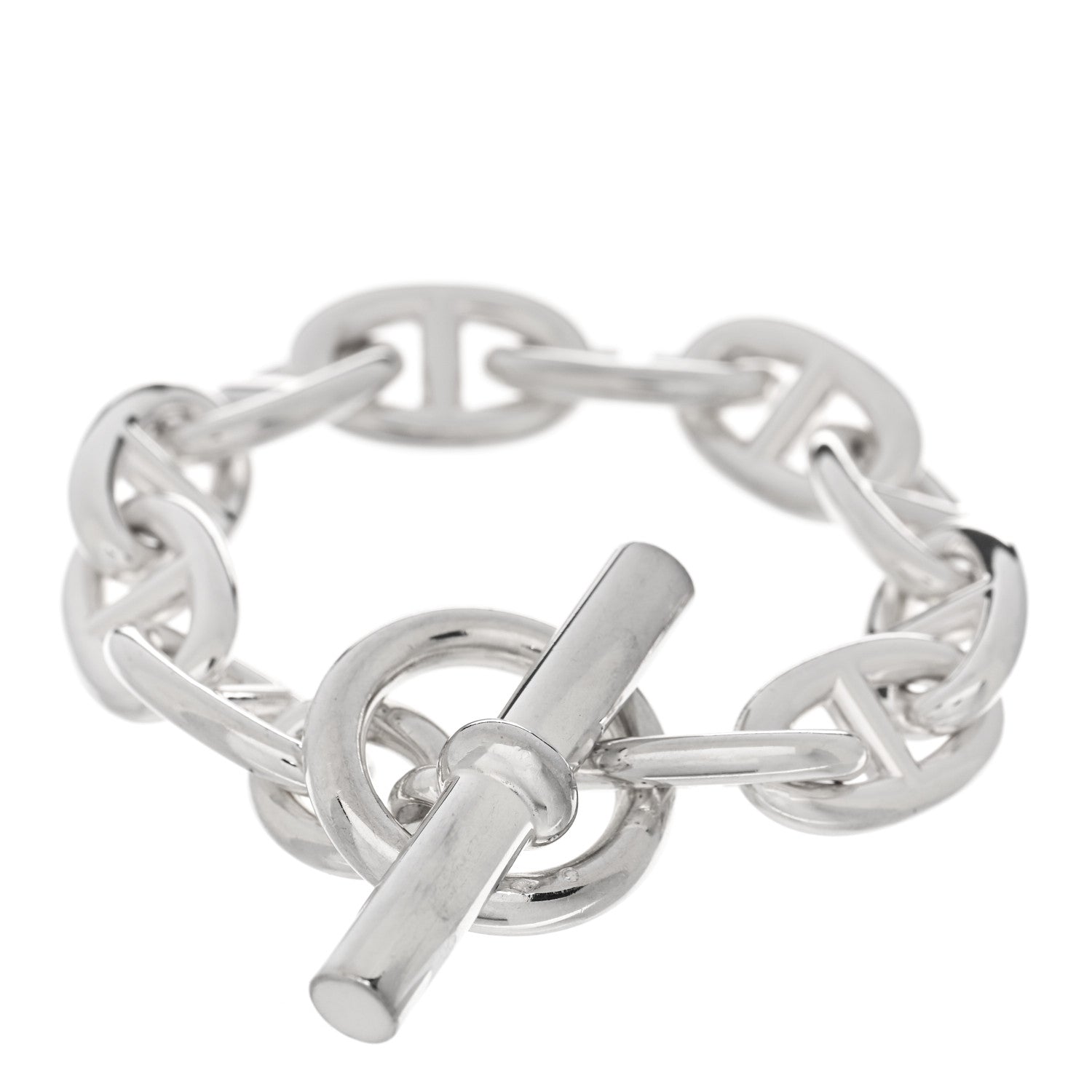 Hermes Sterling Silver TGM Chaine d'Ancre Bracelet 2 of 4