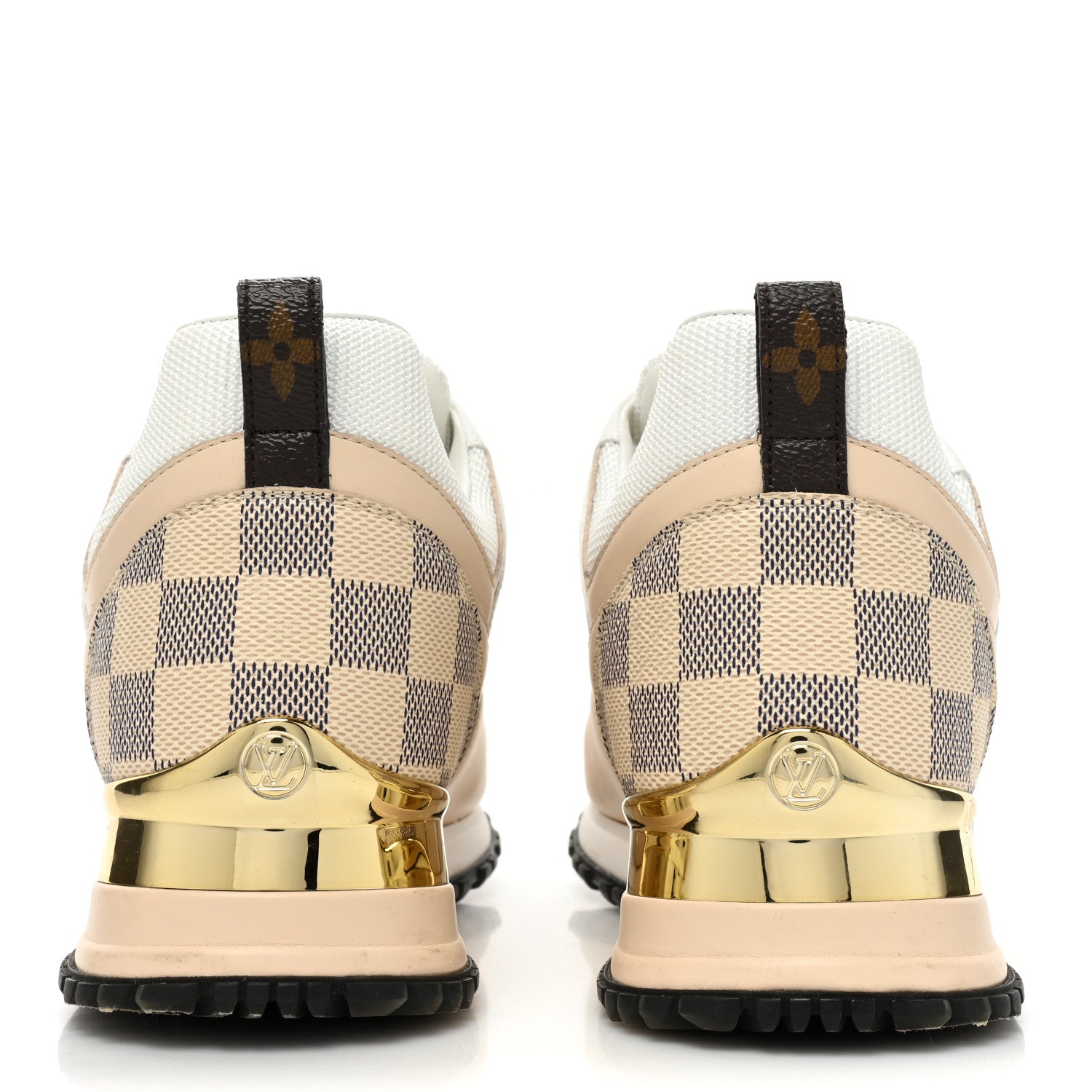 Louis Vuitton Calfskin Damier Azur Run Away Sneakers 37.5 White 4 of 13