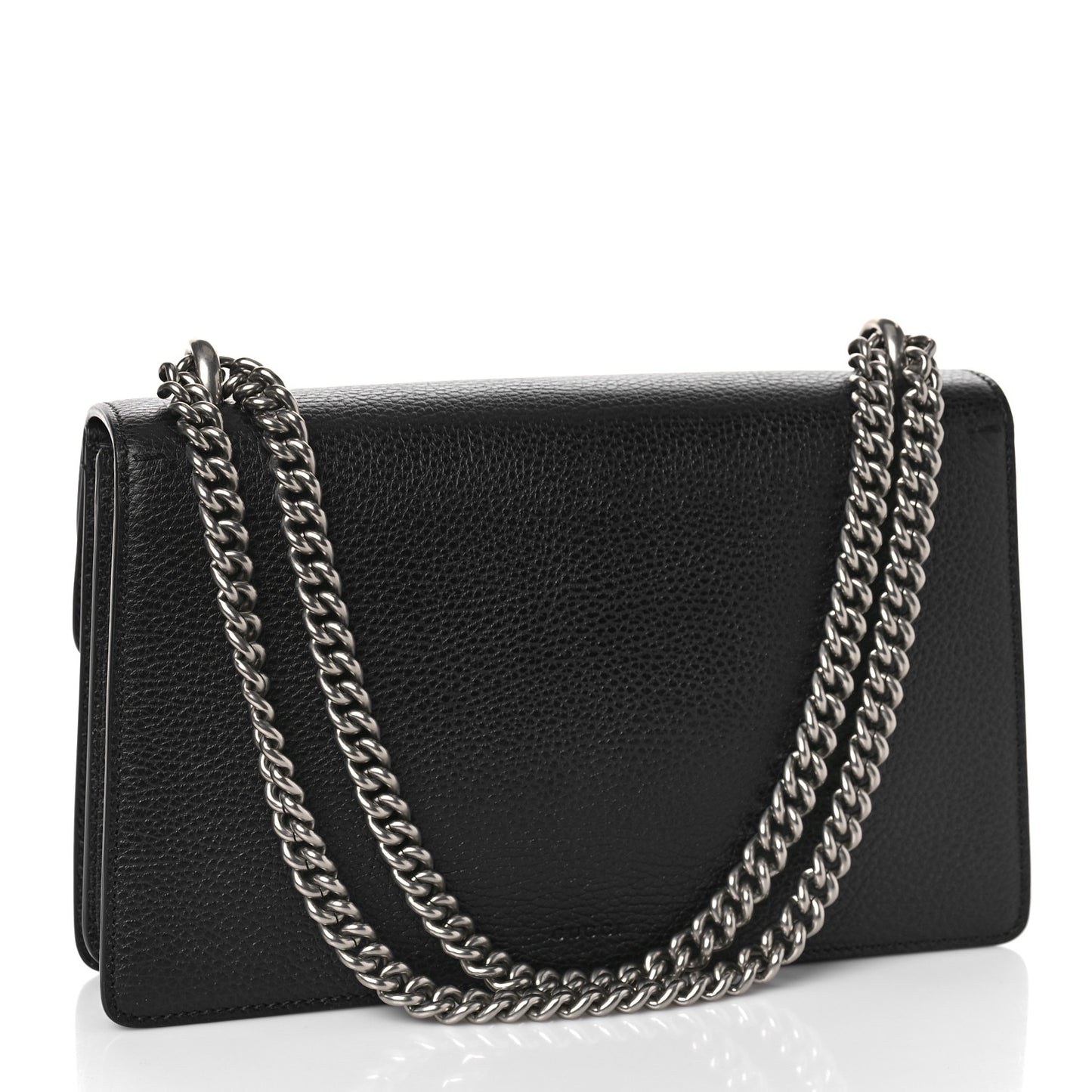 Pebbled Calfskin Small Dionysus Shoulder Bag Black